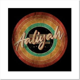 Aaliyah Vintage Circle Art Posters and Art